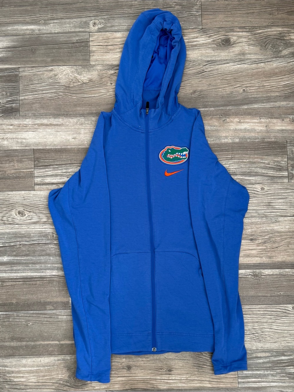 Nike Florida Gators Royal Blue Full Zip DRI-FIT Performance Hoodie Size LT
